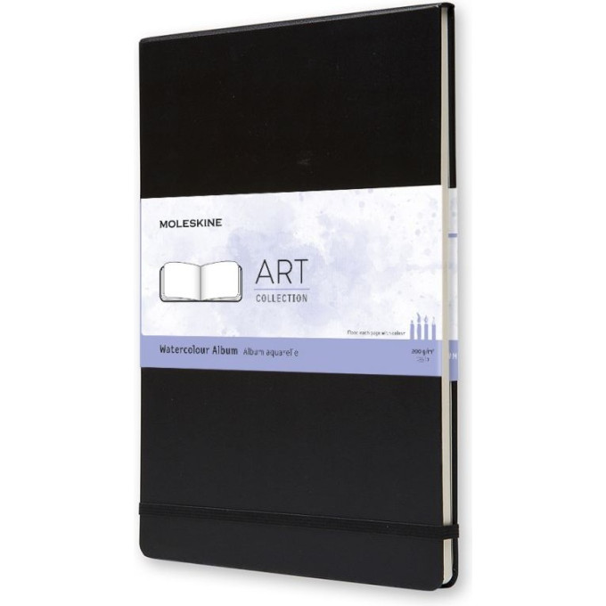 Блокнот для акварели MOLESKINE CLASSIC WATERCOLOUR A4, нелинованный, черный ARTBF833