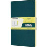 Блокнот MOLESKINE VOLANT POCKET, нелинованный, зеленый/желтый цитрон QP713K31M20